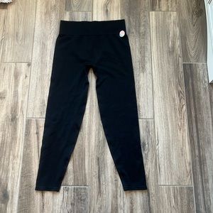 NEW PINK Victoria’s Secret Seamless Black Leggings Size L